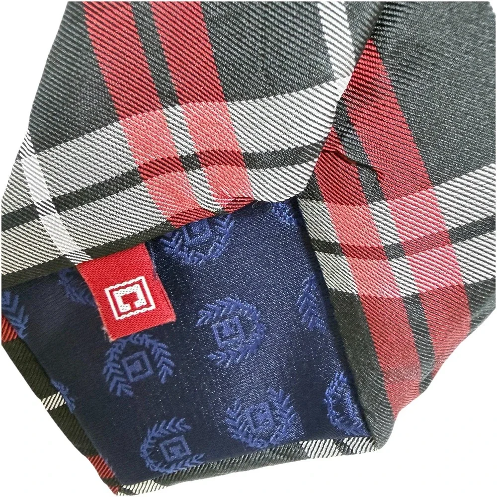 Chaps Tie Stripes Mens Necktie 100% Silk Red Black Formal Business Work Occasion